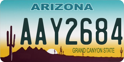 AZ license plate AAY2684