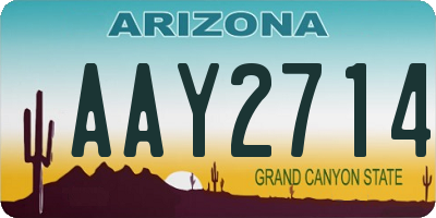 AZ license plate AAY2714