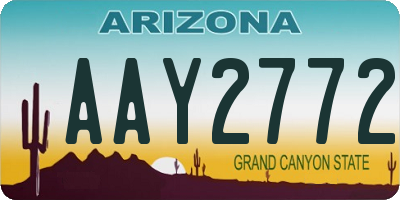 AZ license plate AAY2772
