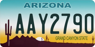 AZ license plate AAY2790