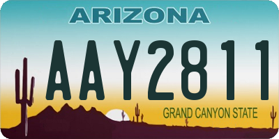 AZ license plate AAY2811