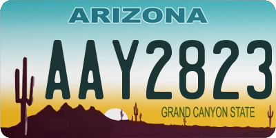 AZ license plate AAY2823