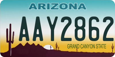 AZ license plate AAY2862