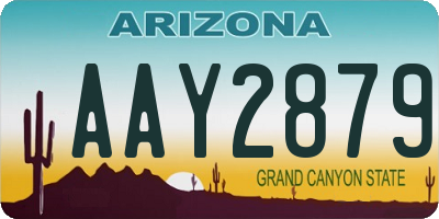 AZ license plate AAY2879