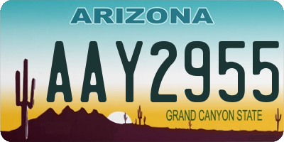 AZ license plate AAY2955