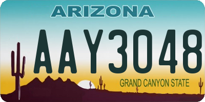 AZ license plate AAY3048