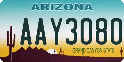 AZ license plate AAY3080