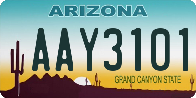 AZ license plate AAY3101
