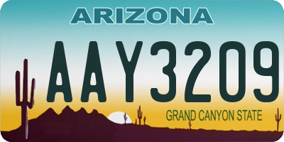 AZ license plate AAY3209