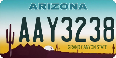 AZ license plate AAY3238