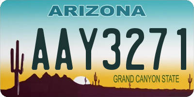 AZ license plate AAY3271