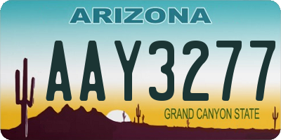 AZ license plate AAY3277