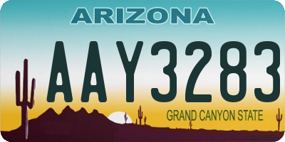 AZ license plate AAY3283