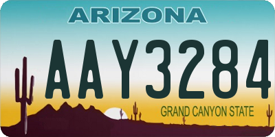 AZ license plate AAY3284