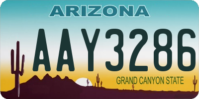 AZ license plate AAY3286