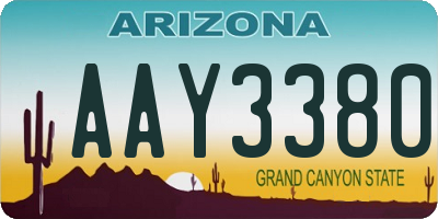 AZ license plate AAY3380