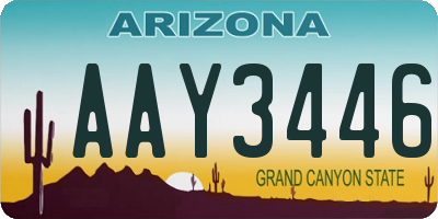 AZ license plate AAY3446