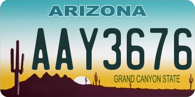 AZ license plate AAY3676
