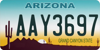 AZ license plate AAY3697