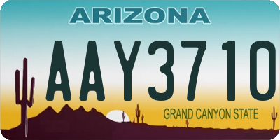 AZ license plate AAY3710
