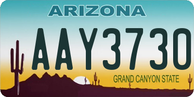 AZ license plate AAY3730