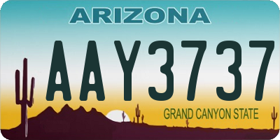 AZ license plate AAY3737