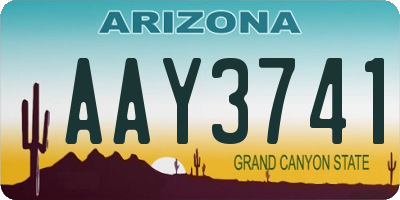 AZ license plate AAY3741