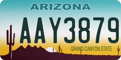 AZ license plate AAY3879