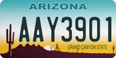 AZ license plate AAY3901