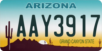 AZ license plate AAY3917