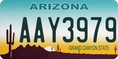 AZ license plate AAY3979