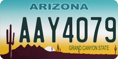 AZ license plate AAY4079