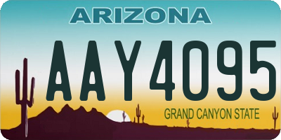 AZ license plate AAY4095