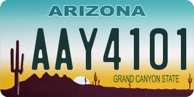 AZ license plate AAY4101