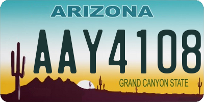 AZ license plate AAY4108