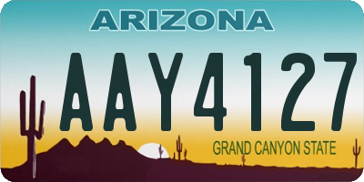 AZ license plate AAY4127