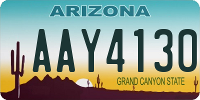 AZ license plate AAY4130