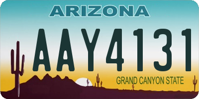 AZ license plate AAY4131