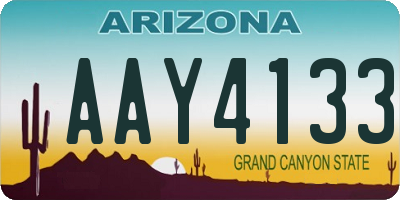 AZ license plate AAY4133