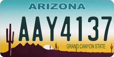 AZ license plate AAY4137