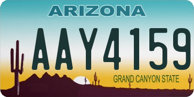 AZ license plate AAY4159