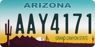 AZ license plate AAY4171