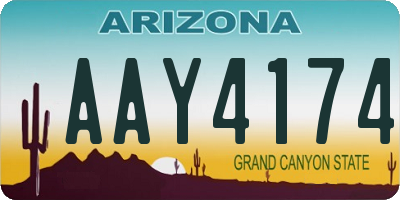 AZ license plate AAY4174
