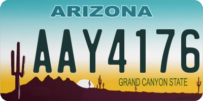 AZ license plate AAY4176