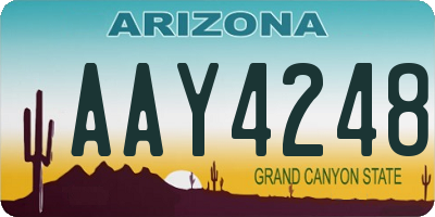 AZ license plate AAY4248