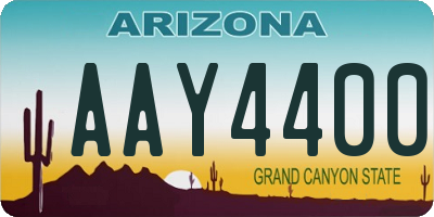 AZ license plate AAY4400