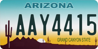 AZ license plate AAY4415