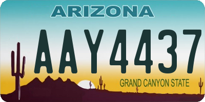 AZ license plate AAY4437