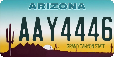 AZ license plate AAY4446