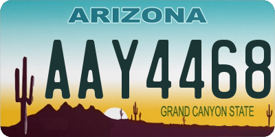 AZ license plate AAY4468